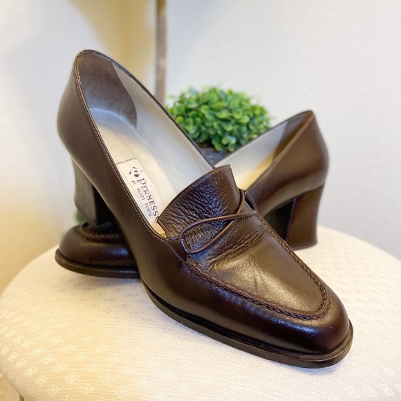 Shoes - Permesso Italian Vintage Loafer Heels